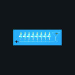 Impressão de Telas Estreitas do Atendedor de Voo C<br><div class="desc">Quando você vir este Classic Flight Attendant Stretered Canvas Print, será amor no primeiro voo! Inspirada pela arte minimalista de 1960, esta design apresenta um fundo azul-céu vibrante. Há filas de assistentes de voo retrô idênticos vestindo uniformes aqua e chapéus de caixa de correio. As mulheres adoráveis e envenenadas estão...</div>