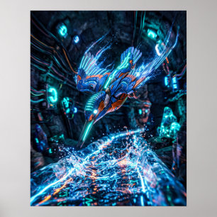 Impressão de Tensão do Martim-pescador Neon