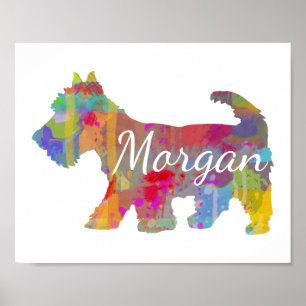 Impressão de Terrier Scottie Art personalizado es