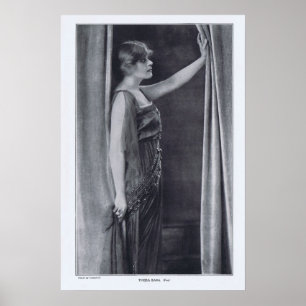 Impressão de Theda Bara Rotrogravure 1916