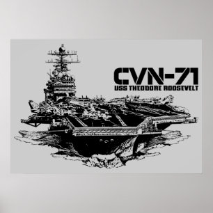 Impressão de Theodore Roosevelt do porta-aviões