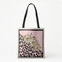 Impressão de Tiger e Bolsa de Mauve e de Ivory Flo