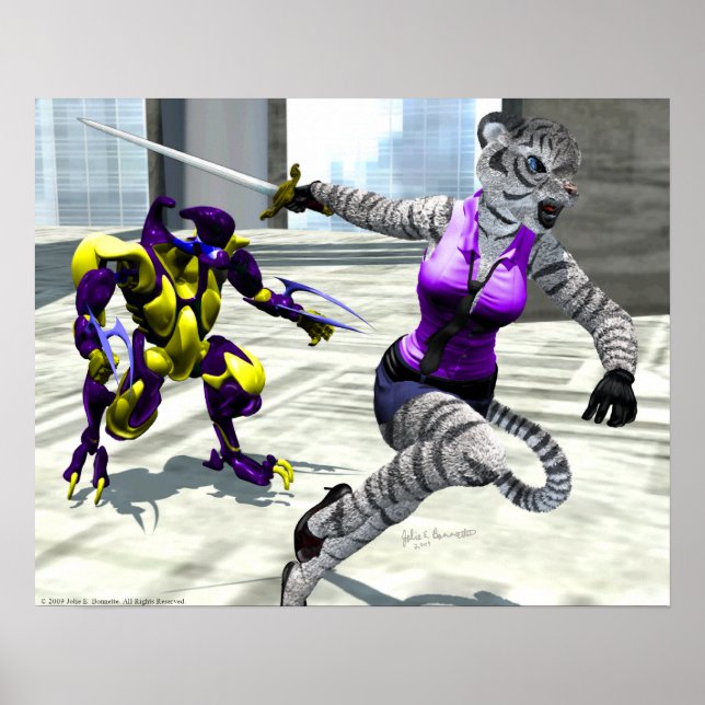 Impressão de Tigresa de Carregamento (Frente)