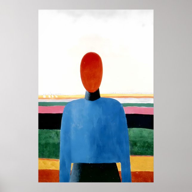 Impressão de torso feminino abstrato de Kazimir Ma (Frente)