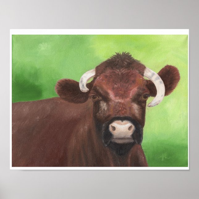 Impressão de touro mais curto 11"x14" (Frente)