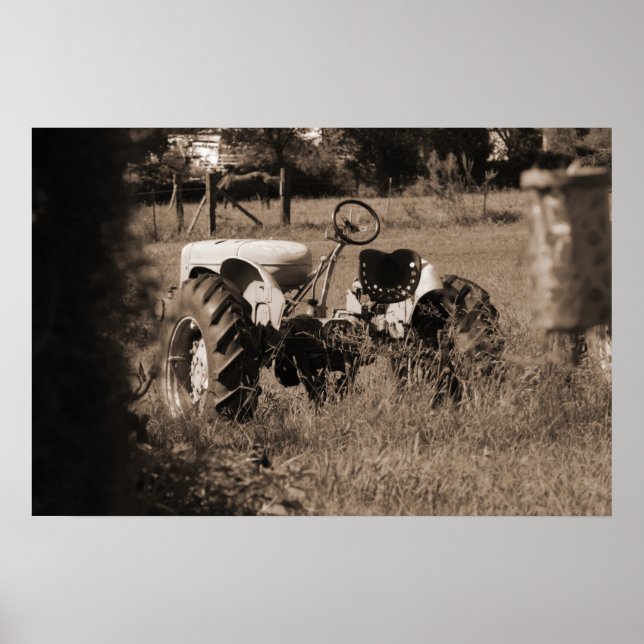 Impressão de Trator Antigo (Frente)