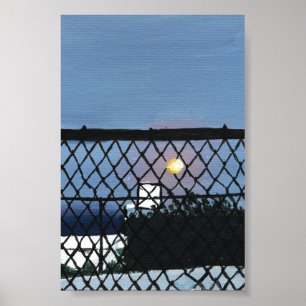 Impressão de Tribunal de Basquete, Papel Poster de