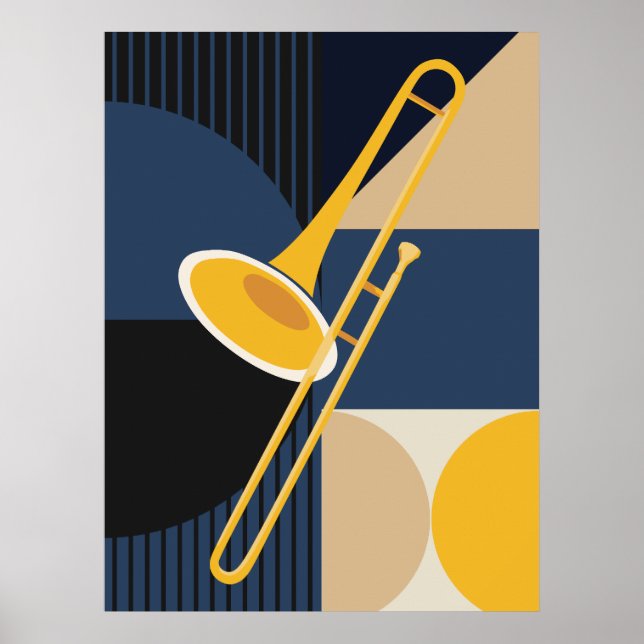 Impressão de Trombone Bauhaus | Arte Musical de Me (Frente)