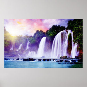 Impressão de Tropicana da cachoeira