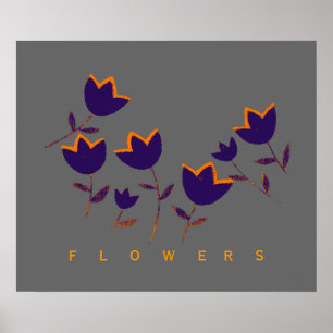 impressão de tulipas decorativas