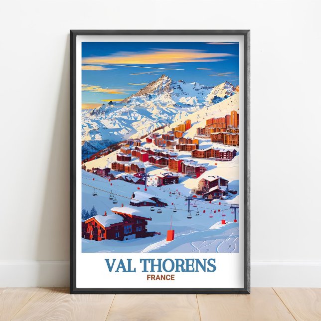 Impressão de Val Thorens - Arte da Estação de Esqu (Criador carregado)