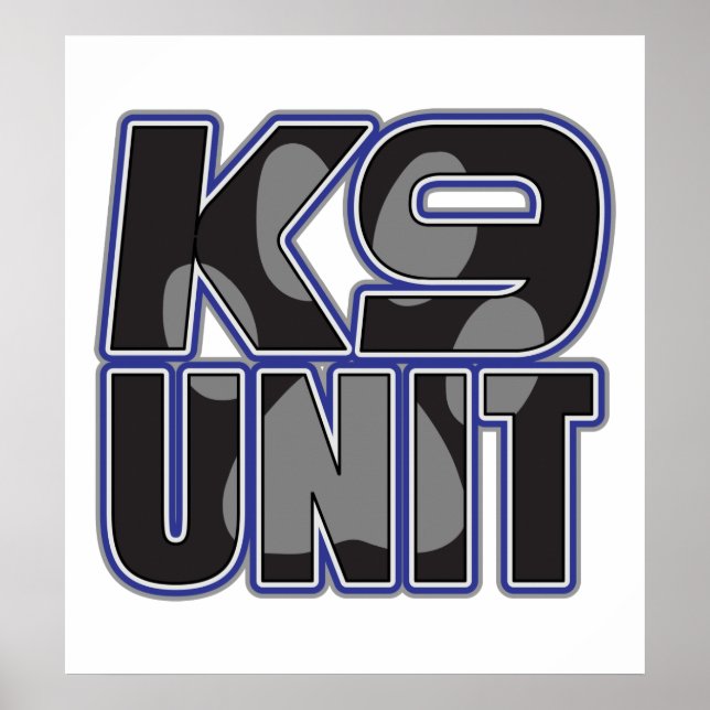 Impressão de Via de Unidade K9 da Polícia (Frente)