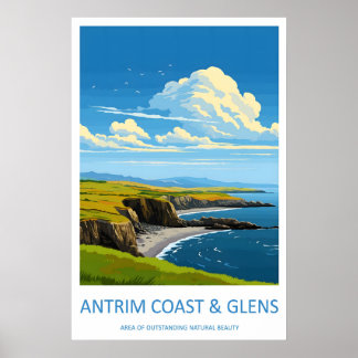 Impressão de Viagem da Costa e Vales de Antrim Art
