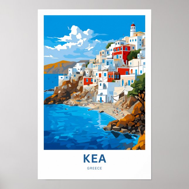 Impressão de Viagem de Grécia de de Kea (Frente)