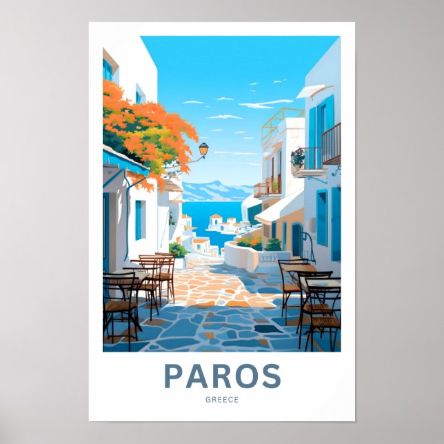 Impressão de Viagem de Grécia de de paros (Frente)