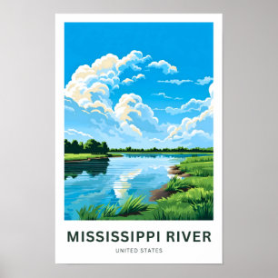 Impressão de Viagem do Mississippi River United St