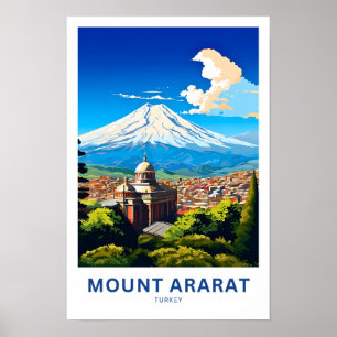 Impressão de viagem do Monte Ararat Turquia