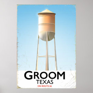 Impressão de viagem Groom Texas Route 66 Americana