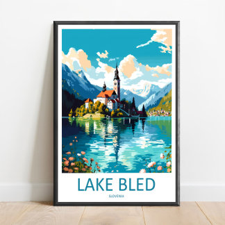 Impressão de Viagem Lago Bled Decoração de Casa Es