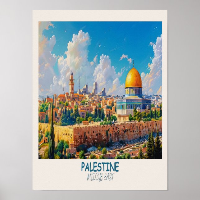 Impressão de Viagem Palestina, Cúpula da Rocha, Pa (Frente)