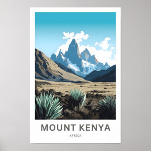 Impressão de viagem para o Monte Quênia Africa
