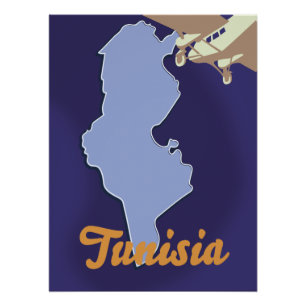 Impressão de viagem vintage da Tunísia