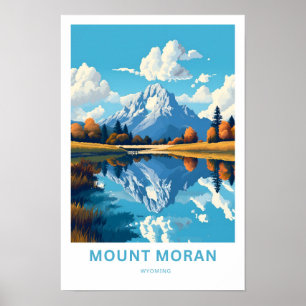 Impressão de Viagens do Monte Moran Wyoming