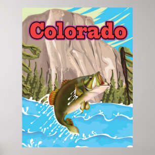 impressão de viagens vintage do Colorado.
