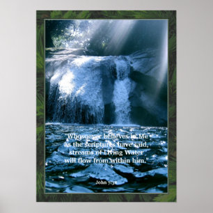 Impressão de vida do poster da escritura da água