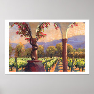 Impressão de vinhedo