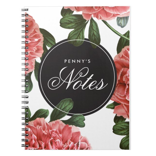 Impressão de Vintage Botânica | Caderno (Frente)