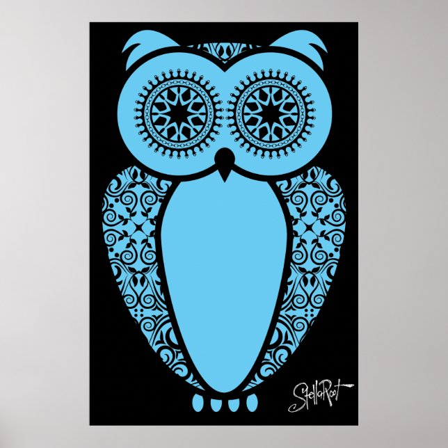 Impressão de Vintage de Hoot Owl StellaRoot (Frente)
