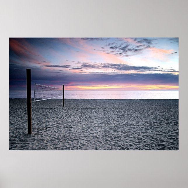 Impressão de Voleibol de Praia Sunset (Frente)