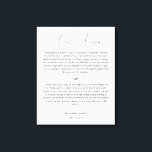 Impressão de Vows de Casamento da Caligrafia<br><div class="desc">A design de moderna e elegante imprimiu a caligrafia Script Wedding Vows Canvas Impressão que pode ser personalizada com o seu texto. Clique no botão "Personalizar" e use nossa ferramenta design para modificar este modelo. Veja a Design de Arte Gráfica para outros produtos que combinam com este design!</div>