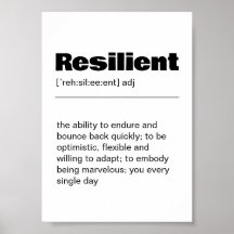 Impressão de Wall Art Resilient Definition