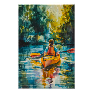 Impressão de Watercolor Kayak