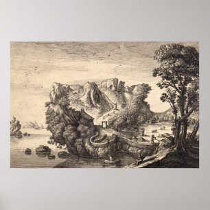 Impressão de Wenceslaus Hollar: Paisagem dada