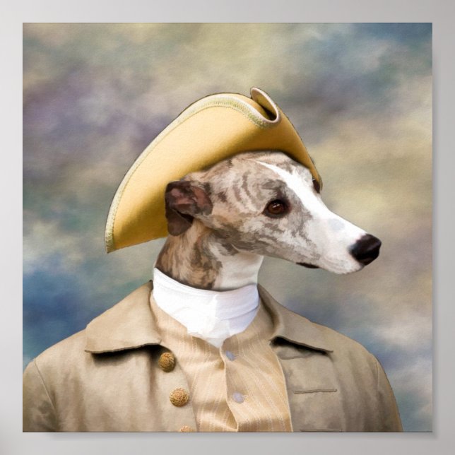 Impressão de Whippet Gentleman (Frente)