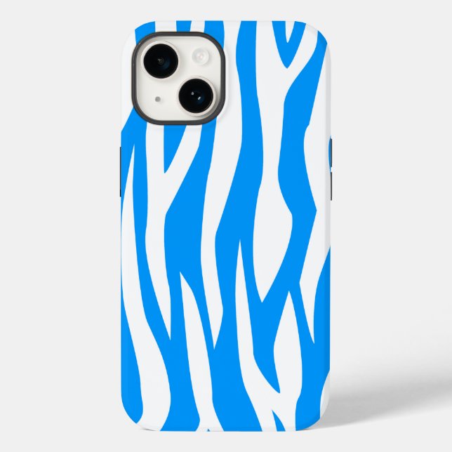 Impressão de Zebra Azul Claro (Verso)