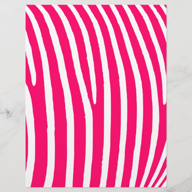 Impressão de Zebra Branca e Rosa Quente (Frente)