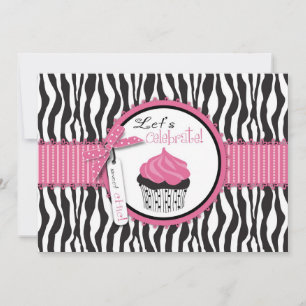 Impressão de Zebra e Aniversário de Cupcake