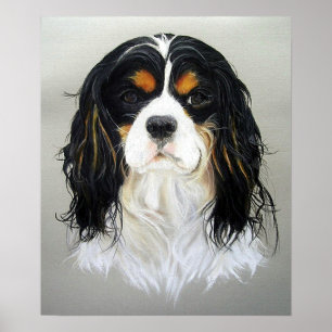 Impressão descuidado do poster do cão do Spaniel