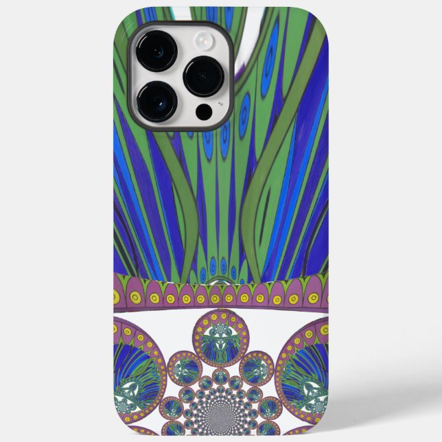 Impressão Design de Arte Decorânea Azul Roxo (Verso)