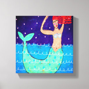 Impressão digital Mermaid Abstrato