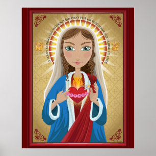 Impressão do abençoado Ícone Mãe do artista Ti
