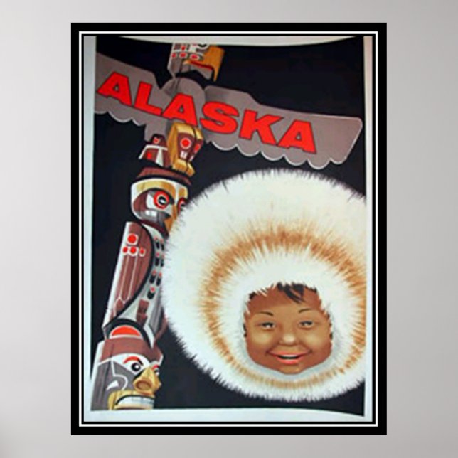 Impressão do Alaska Vintage (Frente)