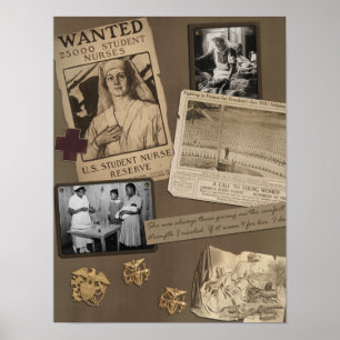 Impressão do álbum de recortes da enfermeira do