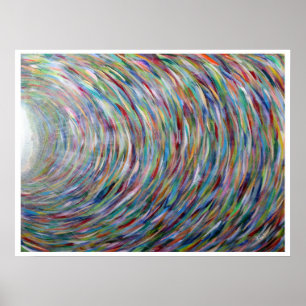 Impressão do arco-íris com pintura original na Pos
