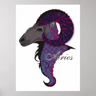 Impressão do Aries da luz das estrelas
