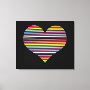 Impressão do cabo de fita do arco-íris Canvas